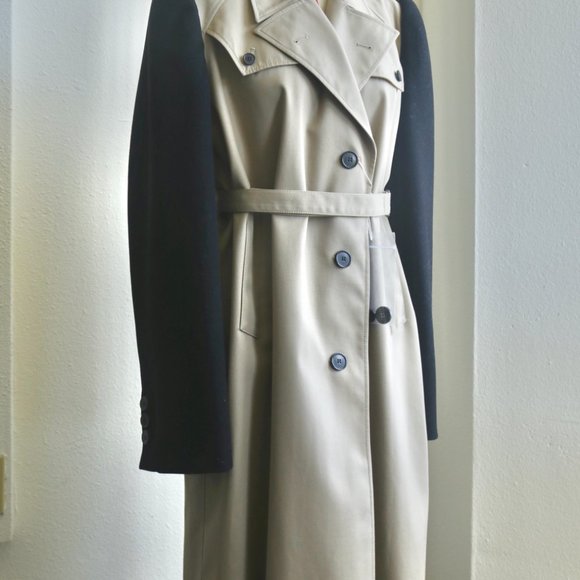 Maison Margiela Wool-sleeve twill trench coat - Picture 3 of 10